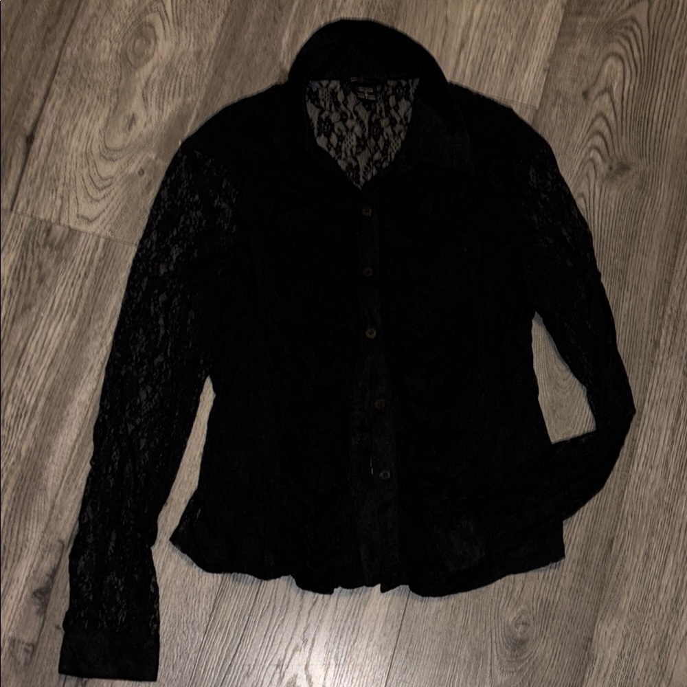 Moda International Black Lace Top